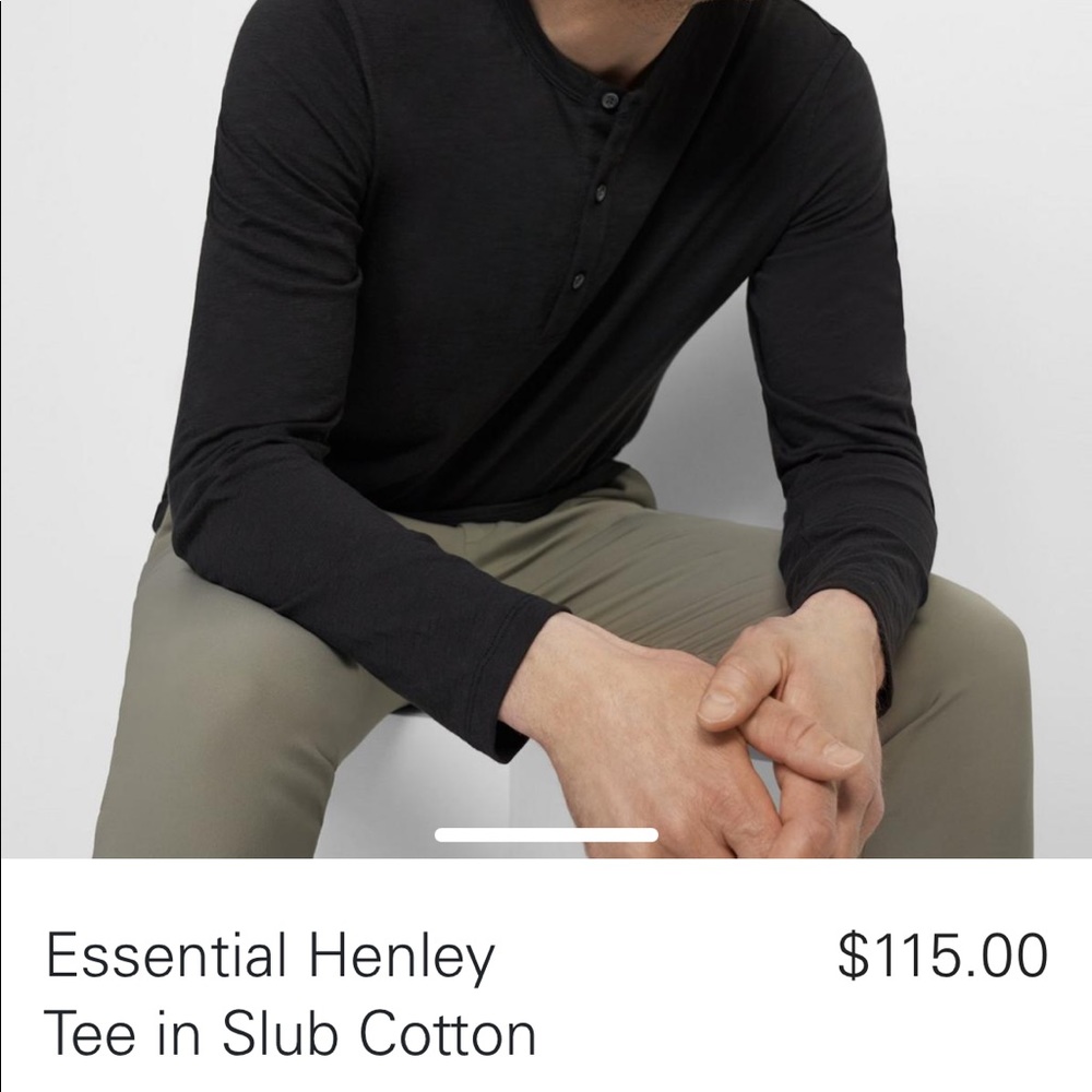 Theory, Essential Henley in slub cotton